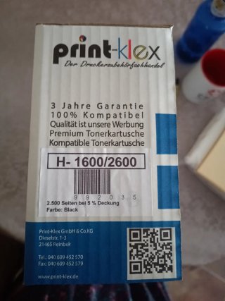 Tóner negro print-klex LaserJet 2600N