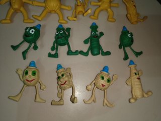 Lote figuras goma pvc capuchones vintage años 80