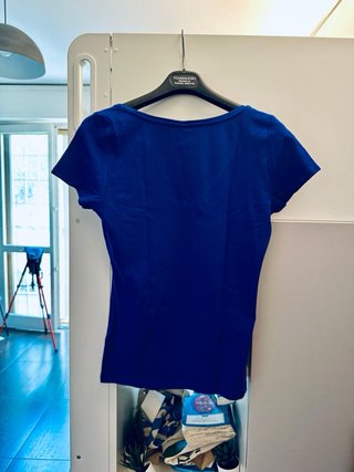 T-shirt H&M Slim Fit Blu Taglia M