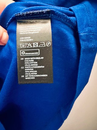 T-shirt H&M Slim Fit Blu Taglia M