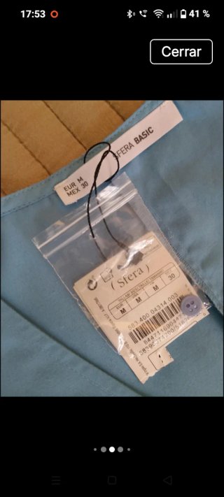 Vestido largo Sfera volantes azul Talla M