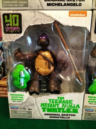 Confezione 4 Figure Tartarughe Ninja 40° Anniversario TMNT