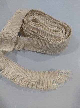 Franja/renda de algodão cru