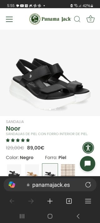Sandalias Panama Jack mujer negras y blancas