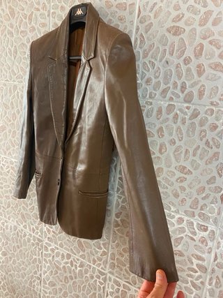 Giacca blazer donna in vera pelle vintage retro’
