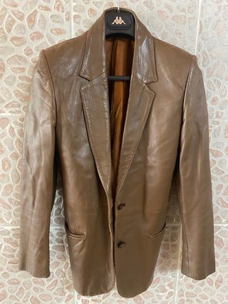 Giacca blazer donna in vera pelle vintage retro’