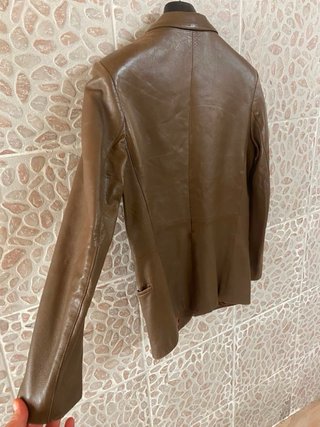Giacca blazer donna in vera pelle vintage retro’