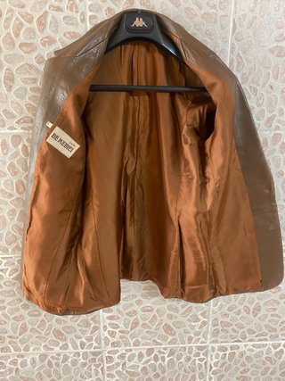 Giacca blazer donna in vera pelle vintage retro’