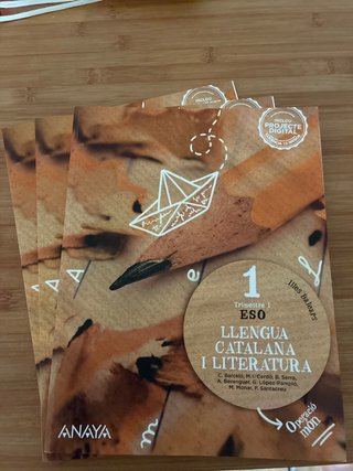 Libros 1 Eso anaya. Lengua catalana y literatura