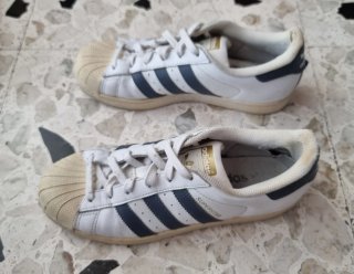 Adidas Superstar Scarpe Bianche Oro