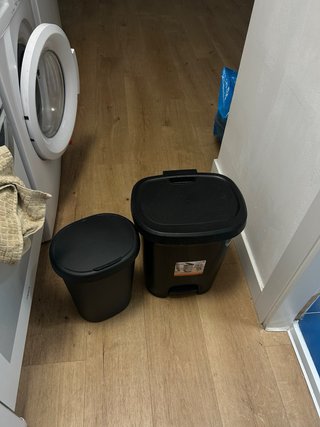 2 Cubi per Rifiuti Cucina Bagno Nero