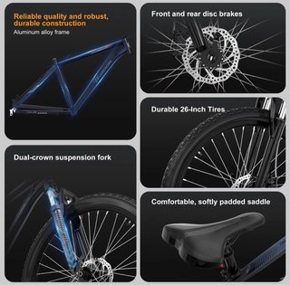 Bicicleta EVERCROSS EM3 26 Montaña
