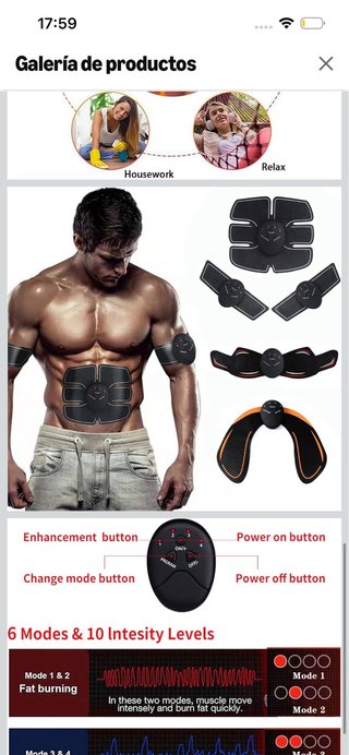 5 Piezas Electroestimulador Muscular EMS