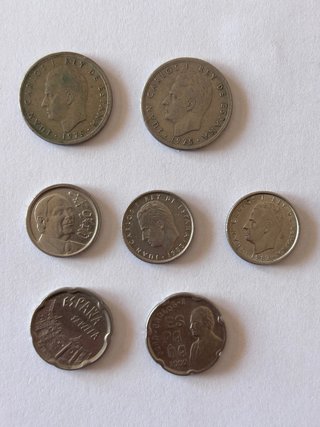 Lote 34 monedas de pesetas españolas