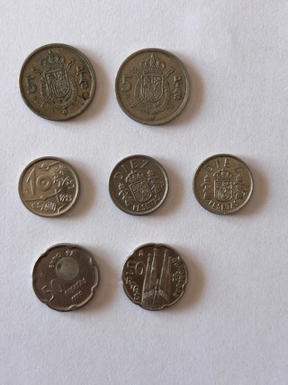 Lote 34 monedas de pesetas españolas