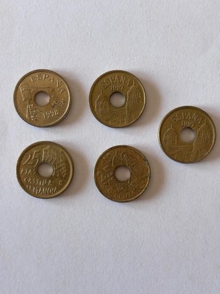 Lote 34 monedas de pesetas españolas