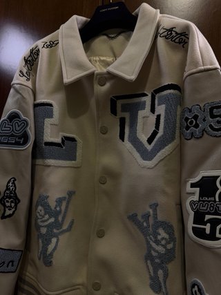 Louis Vuitton Leather Bunny Varsity Jacket