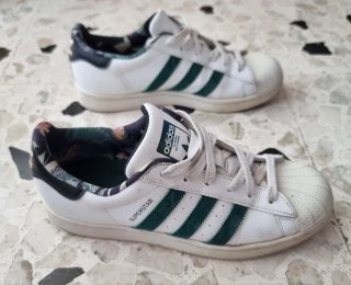 Scarpe Adidas Superstar Bianche e Verdi
