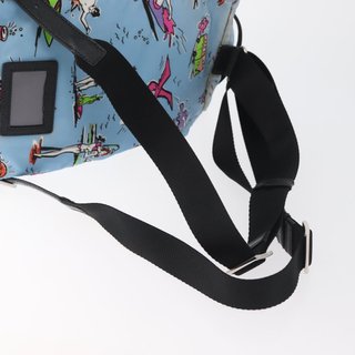 PRADA Backpack Nylon Light Blue Silver Auth