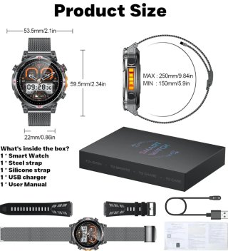 Smartwatch Uomo AMOLED GPS GPT 1.7 nuovo