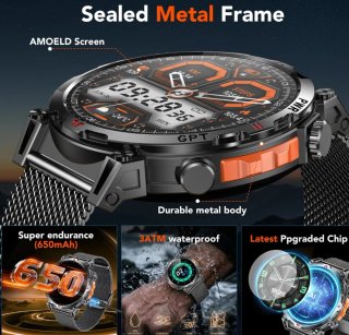 Smartwatch Uomo AMOLED GPS GPT 1.7 nuovo