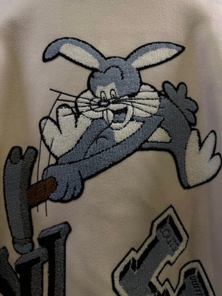 Louis Vuitton Leather Bunny Varsity Jacket