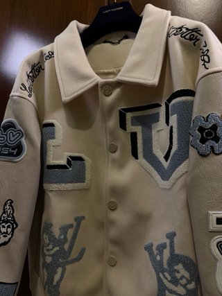 Louis Vuitton Leather Bunny Varsity Jacket