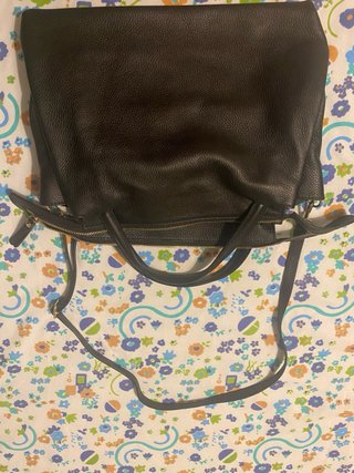 Borsa a mano in pelle nera