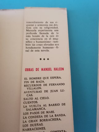 Manuela. Manuel Halcón