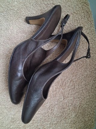 Sandalias Zara Piel Marrón Talla 36,