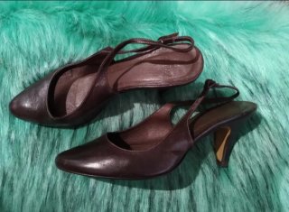 Sandalias Zara Piel Marrón Talla 36,