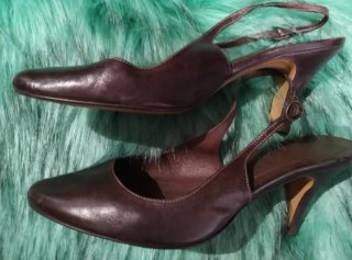 Sandalias Zara Piel Marrón Talla 36,