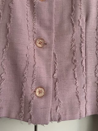 Giacca corta in lino rosa