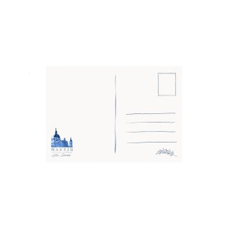 Postal Chulapa Madrid - Acuarela