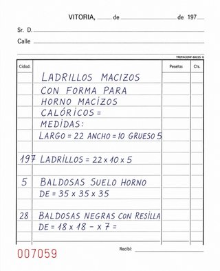Ladrillos macizos caloríficos para horno