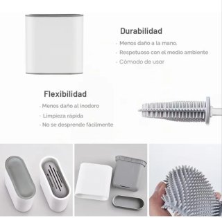 Escobilla Baño Ibergrif M34151-3 Gris/Blanco NUEVO
