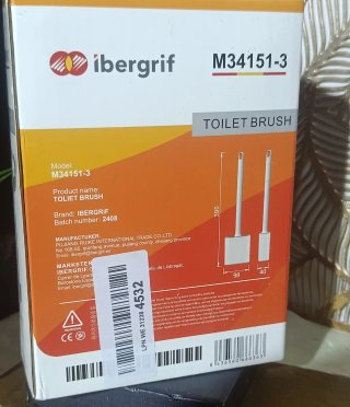 Escobilla Baño Ibergrif M34151-3 Gris/Blanco NUEVO