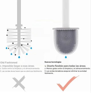 Escobilla Baño Ibergrif M34151-3 Gris/Blanco NUEVO