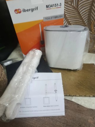 Escobilla Baño Ibergrif M34151-3 Gris/Blanco NUEVO