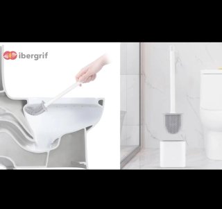 Escobilla Baño Ibergrif M34151-3 Gris/Blanco NUEVO