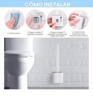 Escobilla Baño Ibergrif M34151-3 Gris/Blanco NUEVO