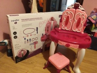 Tocador infantil Juguettos rosa