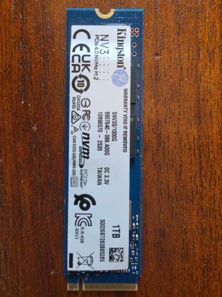 Disco Duro Kingston NV3 1TB PCIe 4.0 NVMe M.2