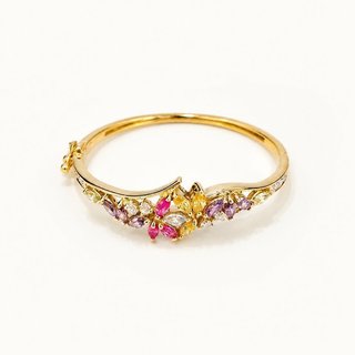Pulsera rígida niña oro 18k  ALM-TRA2472