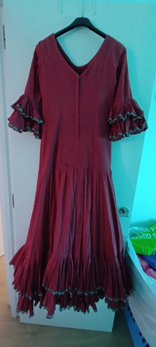 Traje Flamenca Corinto Talla 12-14 Años