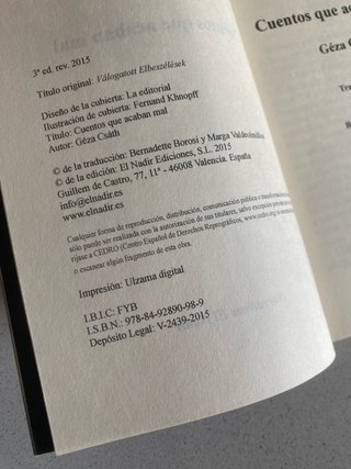 ¡RAREZA! / "Cuentos que acaban mal", de Géza Csáth