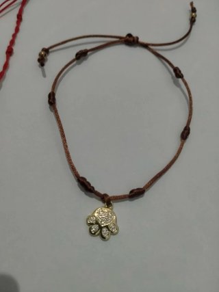 Pulsera Nudos Azul Grisáceo Echa mano 4 euros