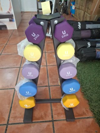 Set Mancuernas y Barra 20kg