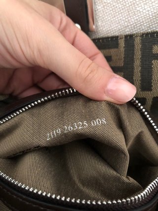Borsa Fendi Baguette marrone e argento