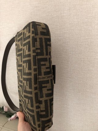 Borsa Fendi Baguette marrone e argento